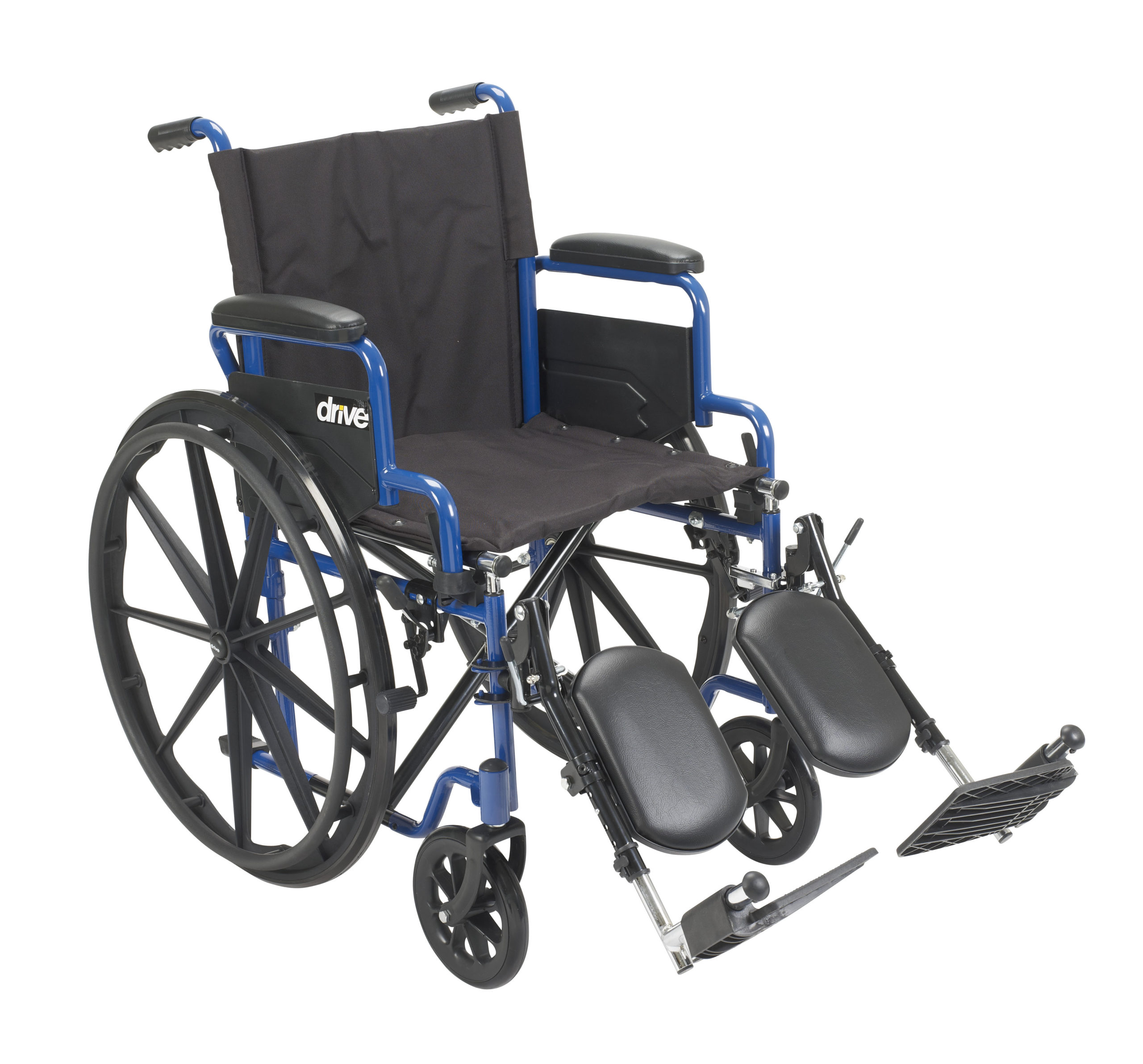 Drive Medical Blue Streak Wheelchair with Flip Back Desk Arms - Image 5