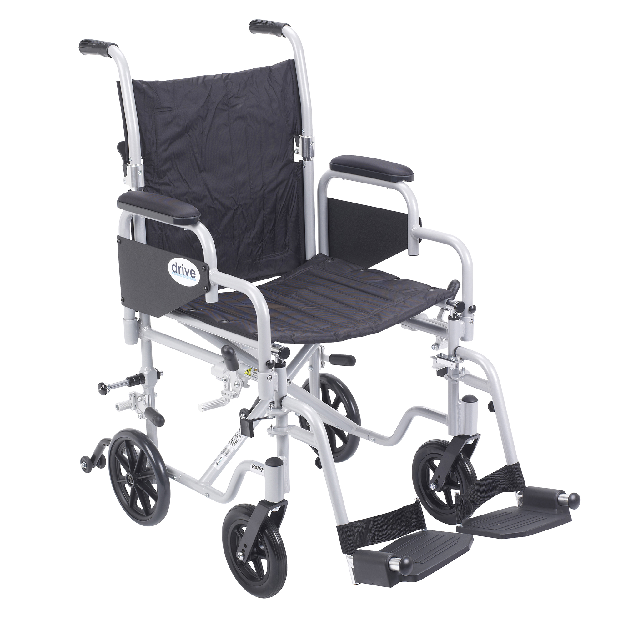 Drive Medical Poly-Fly Lightweight Wheelchair/Flyweight Transport Chair Combo - Image 2