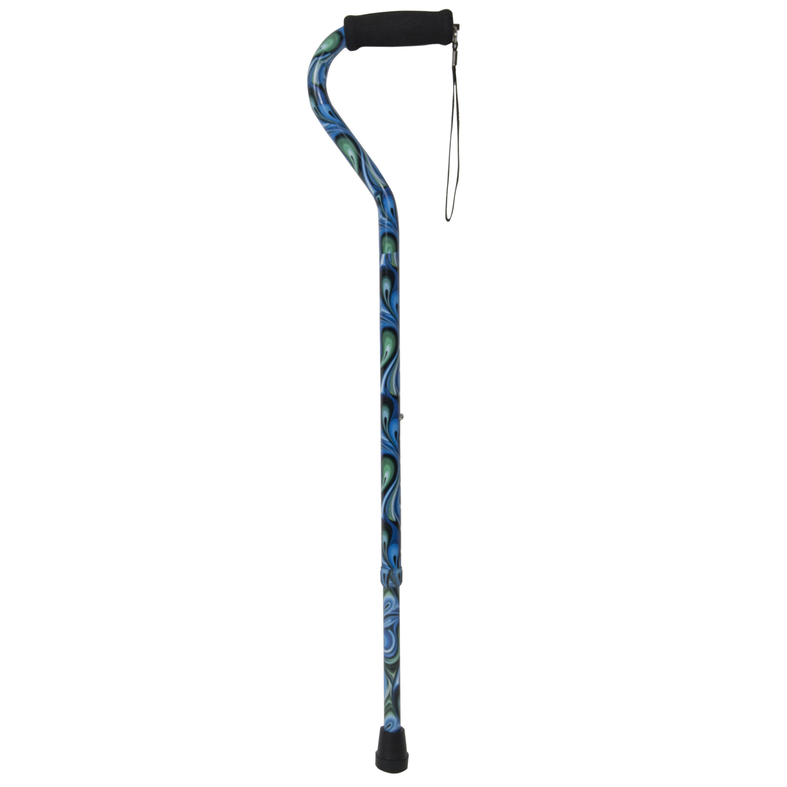 Drive Medical Foam Grip Offset Handle Walking Cane - Image 2