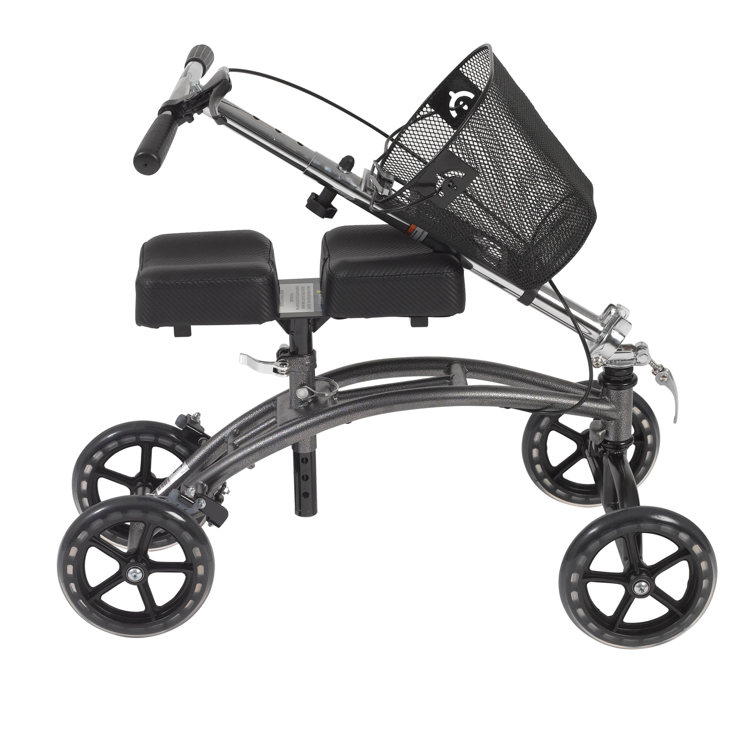 Drive Medical Dual Pad Steerable Knee Walker Knee Scooter with Basket - Alternative to Crutches - Image 2
