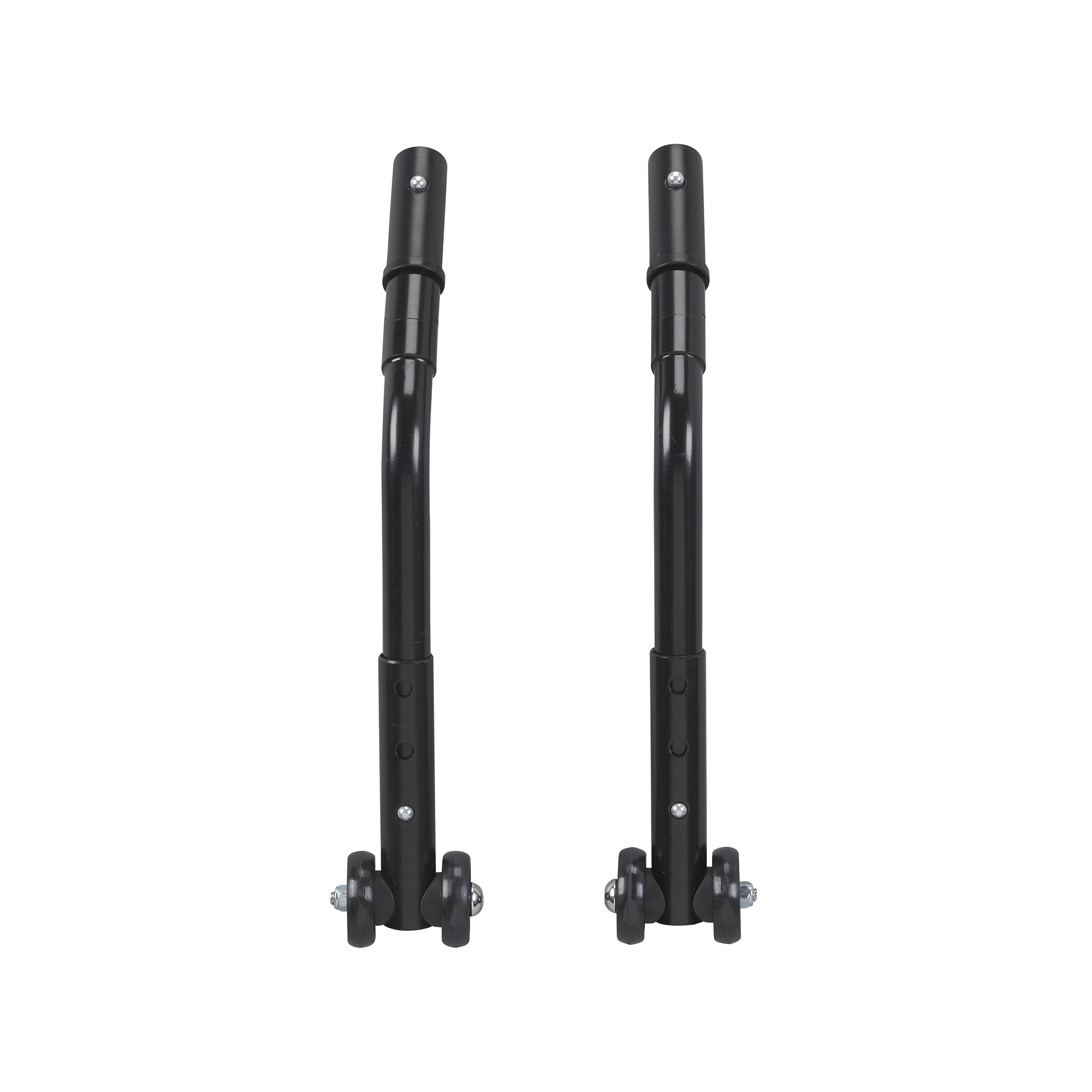 Drive Medical Adjustable Universal Wheelchair Anti Tipper with Wheels - Black - 1 Pair - Image 2