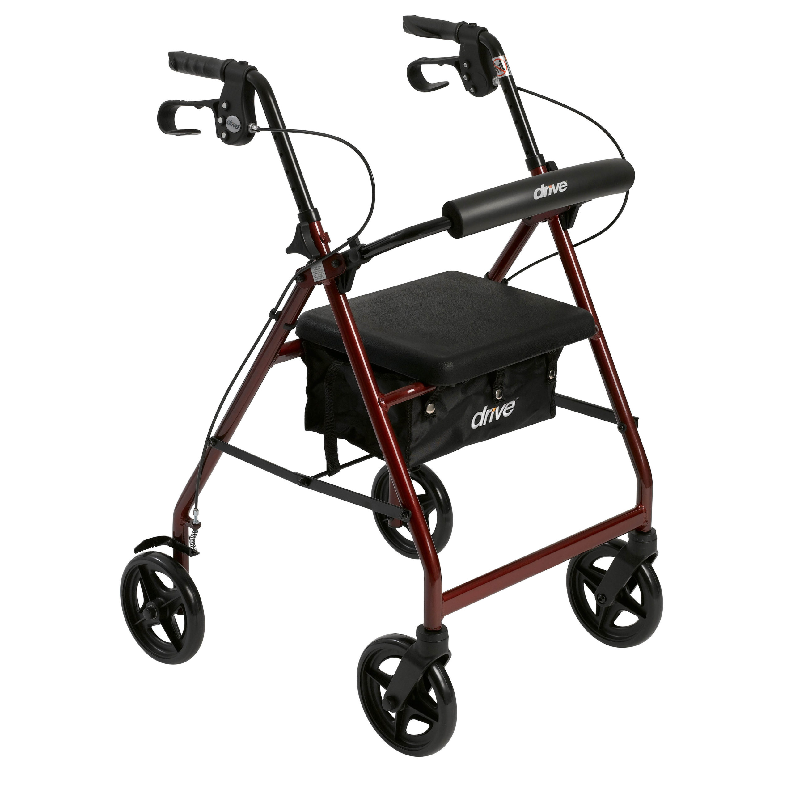 Drive Medical Aluminum Rollator Walker with 7.5" Casters - Image 2