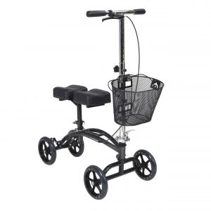 Drive Medical Dual Pad Steerable Knee Walker Knee Scooter with Basket - Alternative to Crutches
