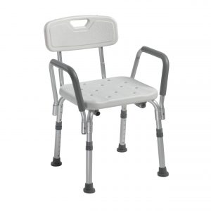 Drive Medical Shower Chair with Back and Removable Padded Arms