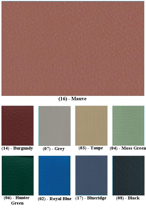 Winco Standard Color Options