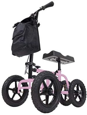 vive health all terrain knee walker pink